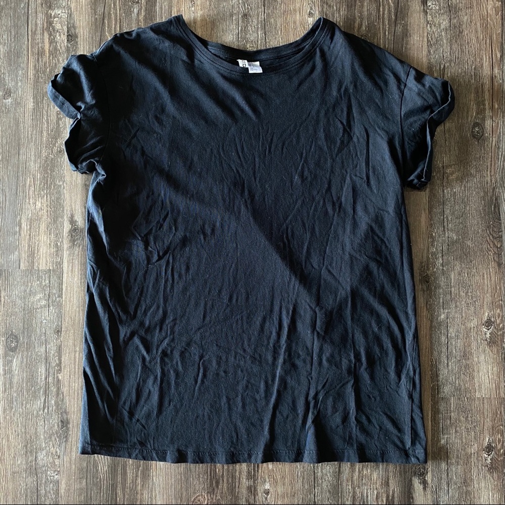 H&M Basic Black Short Sleeve Tee